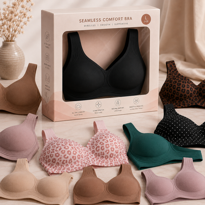 Wireless Bra for Women, Full Coverage Invisible Wire-Free Bra