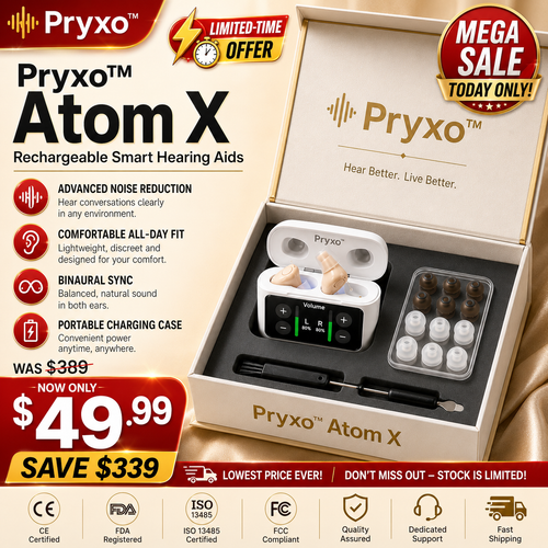 🔥 Bestseller of 2026! Pryxo™ Ear-Hook Smart AI Hearing Aid – Hear Clearly, Regain Your Confidence 💖