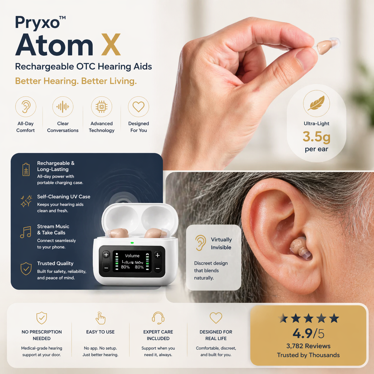 🔥 Bestseller of 2026! Pryxo™ Ear-Hook Smart AI Hearing Aid – Hear Clearly, Regain Your Confidence 💖