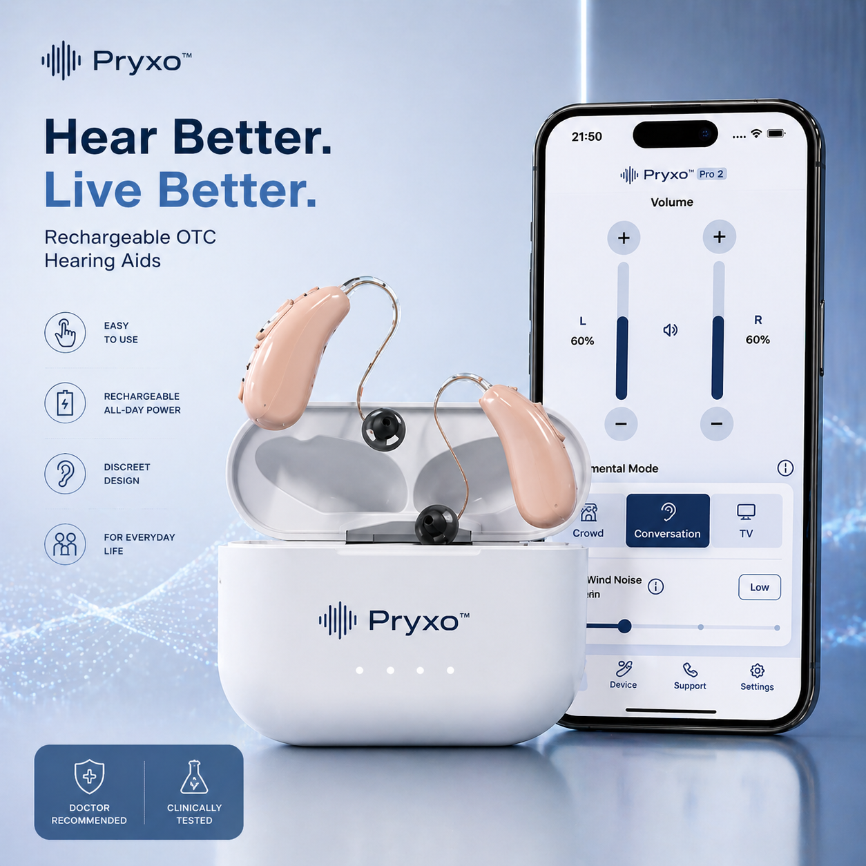 🔥 Today Only! Pryxo™ ION PRO 2 OTC Hearing Aids — Up to 85% OFF + Hear Every Word Clearly Again 👂✨